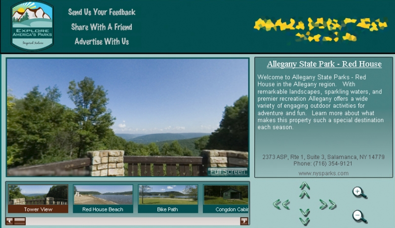 Screenshot of Virtual Park Tours of Allegany State Park