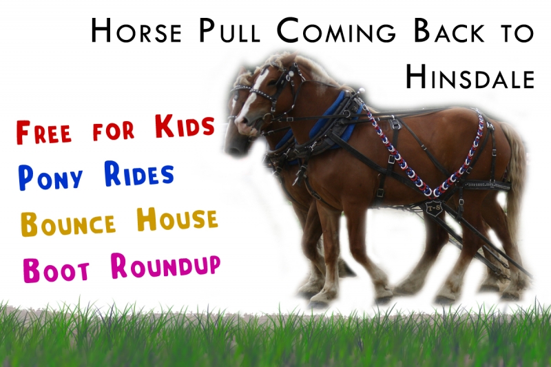 Poster for promoting the Don Kent Memorial Horse Pull