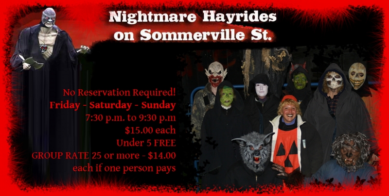 Picture of flyer from the Nightmare Hayrides
