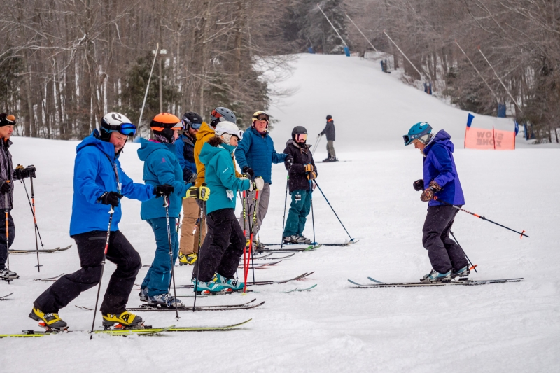Picture of Skiers at Holiday Valleys Telestock Day