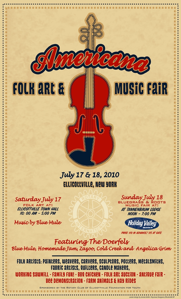 Poster for the 2010 Americana Folk Art & Music Fair