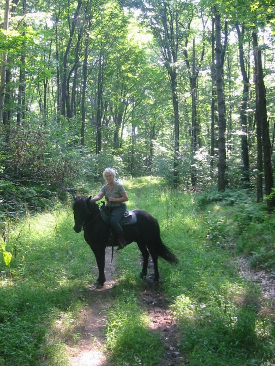 Alice on Horseback at Allegany State Park