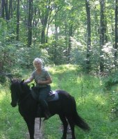 Alice on Horseback at Allegany State Park
