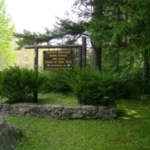 This is an entrance to Dobbins Memorial Forest where you can start your hike or 