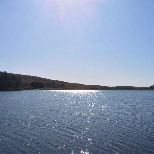 Harwood Lake on a sunny, fall afternoon