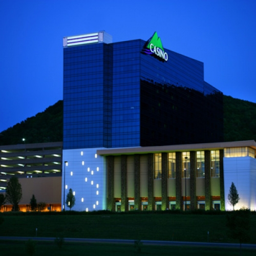 An evening shot of the Seneca Allegany Resort & Casino exterior