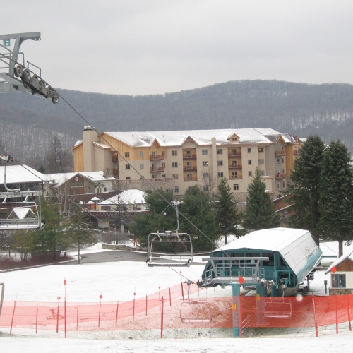 Photo of the Tamarack Club building at Holiday Valley