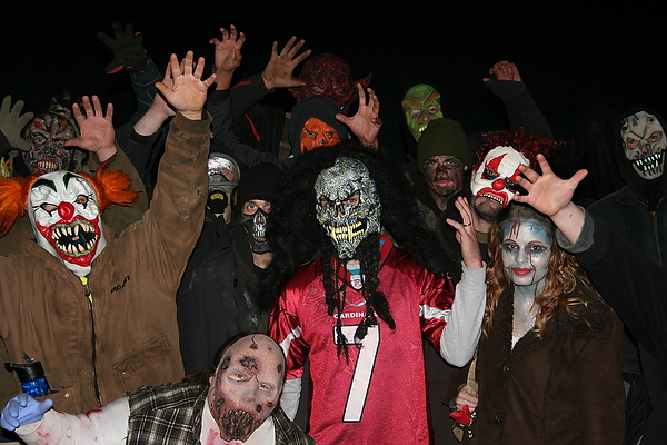 Workers at the Nightmare Hayrides
