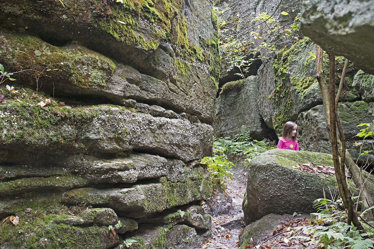 Running through Rock City Park